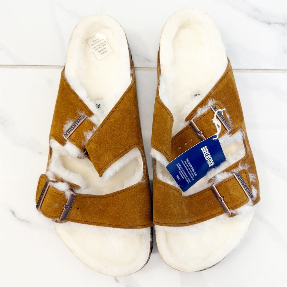 Birkenstock Arizona Shearling-Lined Sandals - Picture 4 of 9